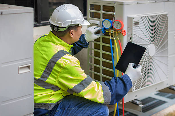 Professional Hvac technician working in Mountainside, NJ